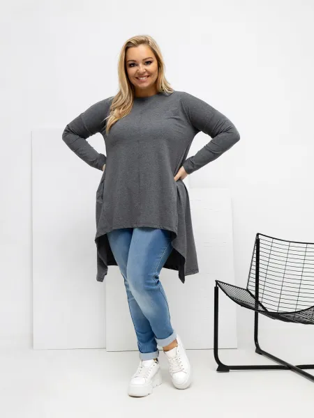 Plus size asymetrická blúzka