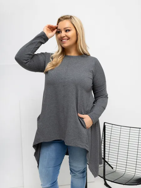 Plus size asymetrická blúzka