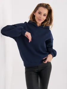 Dámska mikina s kapucňou, tmavomodrá