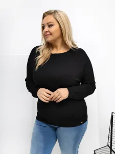 Čierna plus size blúzka