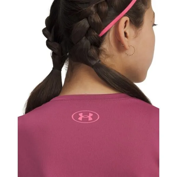 Under Armour TECH VARSITY GRAPHIC Dievčenské športové tričko, červená, veľkosť M