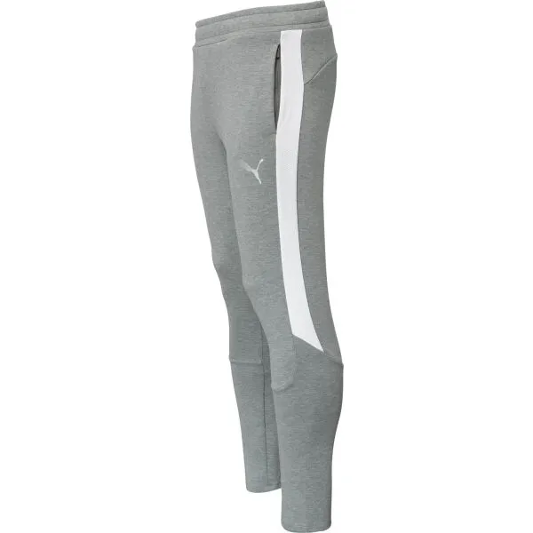 Puma TEAMEVOSTRIPE PANTS Pánske tepláky, sivá, veľkosť