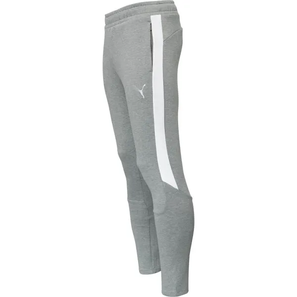 Puma TEAMEVOSTRIPE PANTS Pánske tepláky, sivá, veľkosť