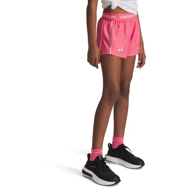 Under Armour TECH PLAY UP Dievčenské krátke nohavice, ružová, veľkosť L