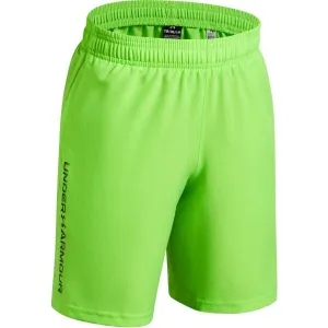Under Armour WOVEN WORDMARK Chlapčenské krátke nohavice, zelená, veľkosť M