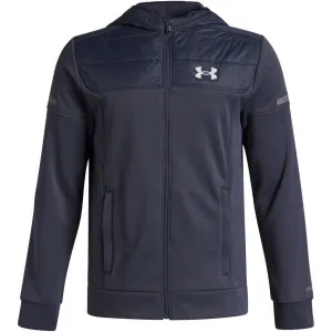Under Armour ARMOUR FLEECE PRO UTILITY Chlapčenská mikina, tmavo sivá, veľkosť M
