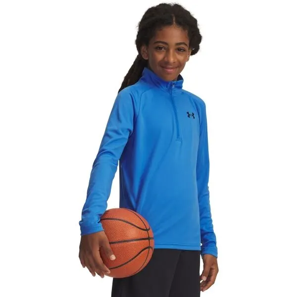 Under Armour TECH 2.0 1/2 ZIP Chlapčenské tričko s dlhým rukávom, modrá, veľkosť S
