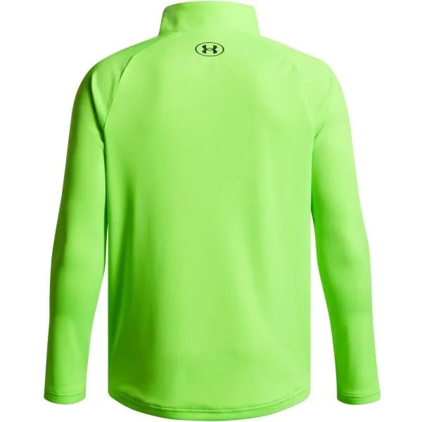 Under Armour TECH 2.0 1/2 ZIP Chlapčenské tričko s dlhým rukávom, svetlo zelená, veľkosť XL