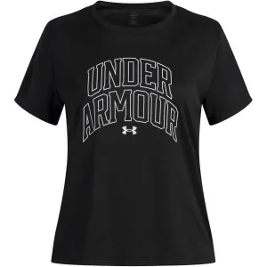 Under Armour TECH VARSITY GRAPHIC Dievčenské športové tričko, čierna, veľkosť M