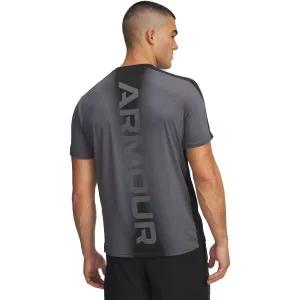 Under Armour HEATGEAR WORDMARK Pánske športové tričko, tmavo sivá, veľkosť M