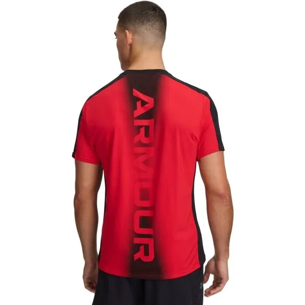 Under Armour HEATGEAR WORDMARK Pánske športové tričko, červená, veľkosť