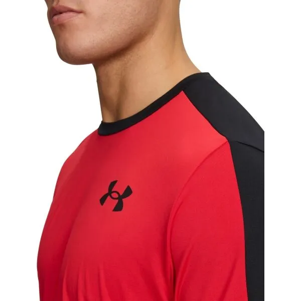Under Armour HEATGEAR WORDMARK Pánske športové tričko, červená, veľkosť