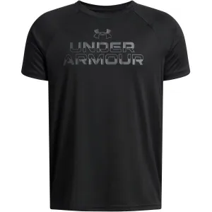 Under Armour SPLIT WORDMARK Chlapčenské tričko, čierna, veľkosť M