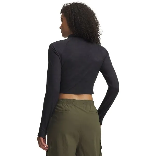 Under Armour MERIDIAN SUEDE EFFECT Dámske tričko s dlhým rukávom, čierna, veľkosť M