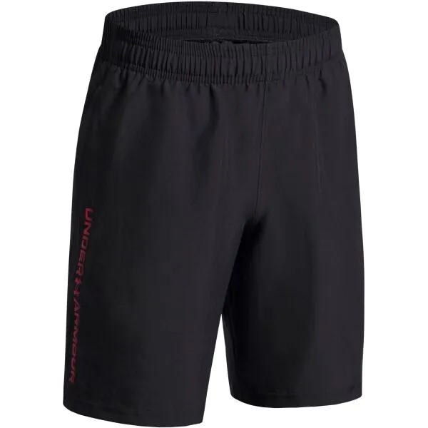 Under Armour WOVEN WORDMARK Chlapčenské krátke nohavice, čierna, veľkosť M