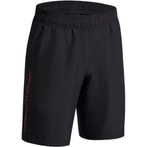 Under Armour WOVEN WORDMARK Chlapčenské krátke nohavice, čierna, veľkosť M