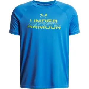 Under Armour SPLIT WORDMARK Chlapčenské tričko, modrá, veľkosť M