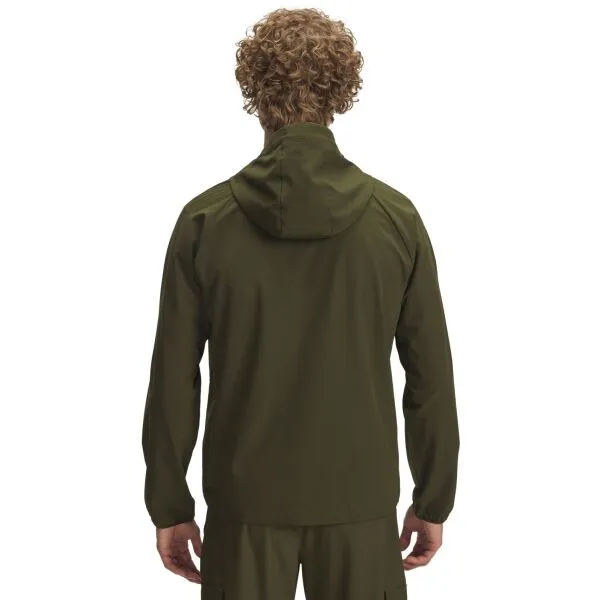 Under Armour STRETCH WOVEN WINDBREAKER Pánska bunda, khaki, veľkosť