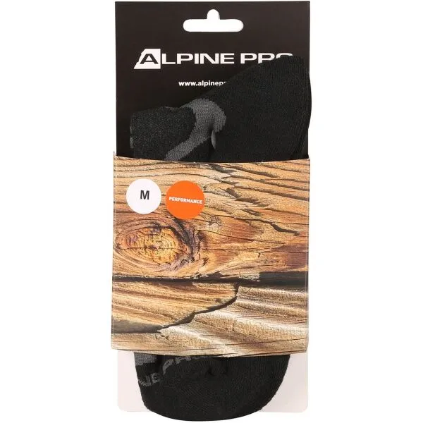 ALPINE PRO GANGE Členkové športové ponožky, čierna, veľkosť