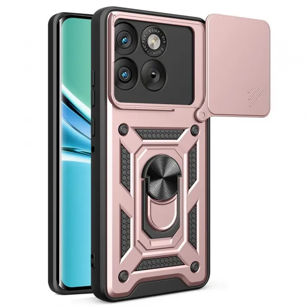 RING CAMERA Kryt s držiakom pre Motorola Edge 70 ružový