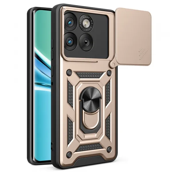 RING CAMERA Kryt s držiakom pre Motorola Edge 70 zlatý