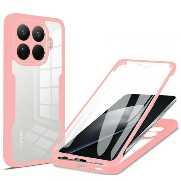 DUAL Obojstranný obal s fóliou Xiaomi 15T Pro ružový