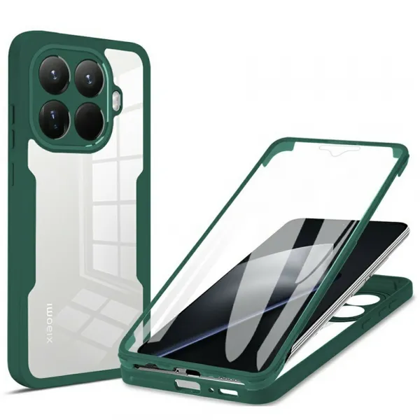 DUAL Obojstranný obal s fóliou Xiaomi 15T Pro zelený