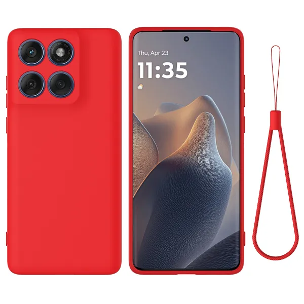 RUBBER Ochranný obal pre Motorola Edge 70 červený