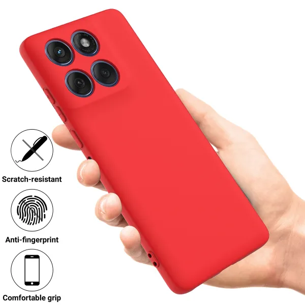 RUBBER Ochranný obal pre Motorola Edge 70 červený