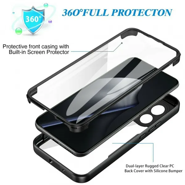 DUAL Obojstranný obal s fóliou Xiaomi 15T Pro modrý