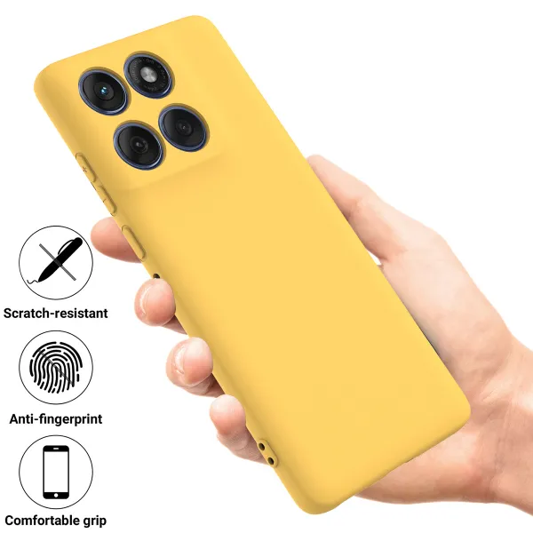 RUBBER Ochranný obal pre Motorola Edge 70 žltý