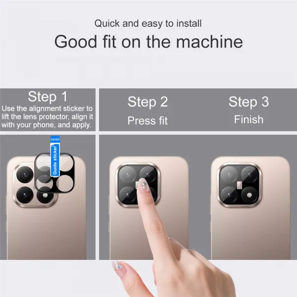 IMAK FULL COVER Sklo pre fotoaparát Xiaomi 15T BLACK