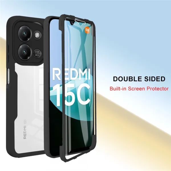 DUAL Obojstranný kryt s fóliou Xiaomi Redmi 15C / Redmi 15C 5G ružový