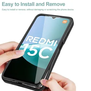 DUAL Obojstranný kryt s fóliou Xiaomi Redmi 15C / Redmi 15C 5G ružový