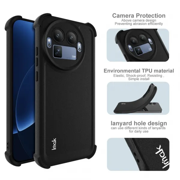 IMAK AIRBAG Extra odolný kryt Realme GT 8 Pro MATTE BLACK