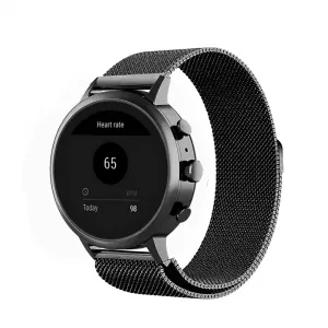 MILANESE Kovový remienok pre smart hodinky - šírka 18mm čierny