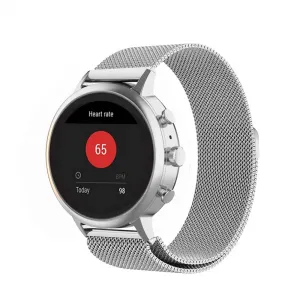 MILANESE Kovový remienok pre smart hodinky - šírka 18mm strieborný