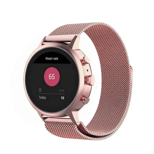 MILANESE Kovový remienok pre smart hodinky - šírka 18mm ružový