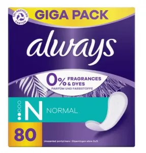 Always Daily Fresh Normal slipové vložky bez parfumácie 80 ks