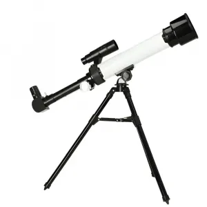 MG Astronomical detský teleskop so statívom, čierny/biely