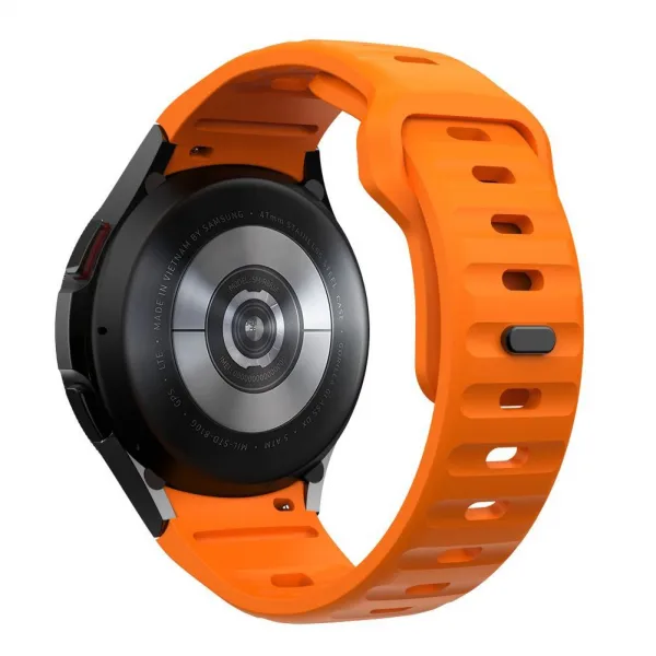 Tech-Protect Silicone Line remienok na Samsung Galaxy Watch 4 / 5 / 5 Pro / 6 / 7 / FE, orange