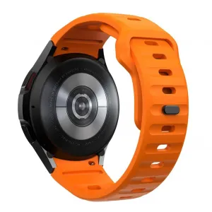 Tech-Protect Silicone Line remienok na Samsung Galaxy Watch 4 / 5 / 5 Pro / 6 / 7 / FE, orange
