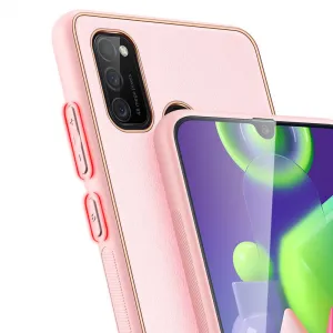 DUX DUCIS Yolo kožený kryt na Samsung Galaxy M30s, ružový