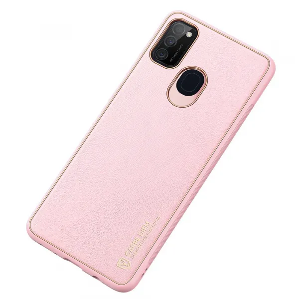 DUX DUCIS Yolo kožený kryt na Samsung Galaxy M30s, ružový