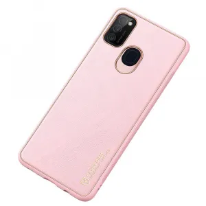 DUX DUCIS Yolo kožený kryt na Samsung Galaxy M30s, ružový
