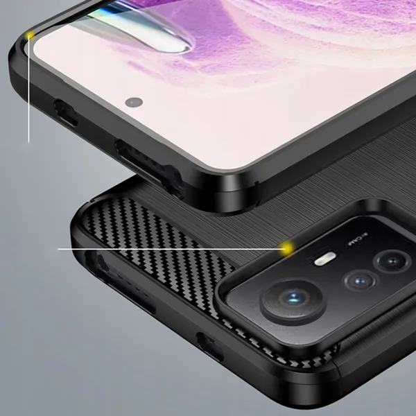 Tech-Protect Carbon kryt na Xiaomi Redmi Note 12S, čierny