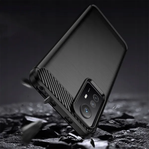 Tech-Protect Carbon kryt na Xiaomi Redmi Note 12S, čierny