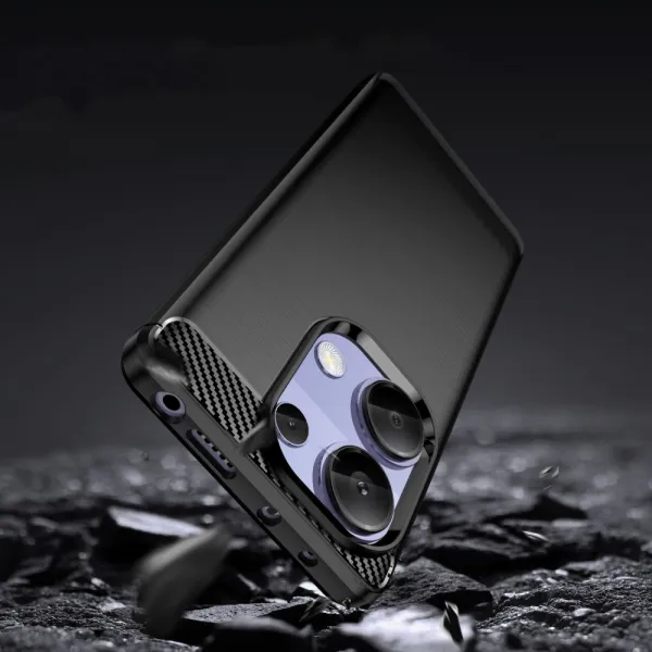 Tech-Protect Carbon kryt na Xiaomi Redmi Note 13 Pro 4G, čierny