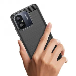 Tech-Protect Carbon kryt na Xiaomi Redmi 12C, čierny