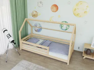 Benlemi Domčeková posteľ TULY s bočným štítom Zvoľte farbu: Biela, Zvoľte rozmer: 80x200 cm, Zvoľte zábranu: S otvoreným vstupom